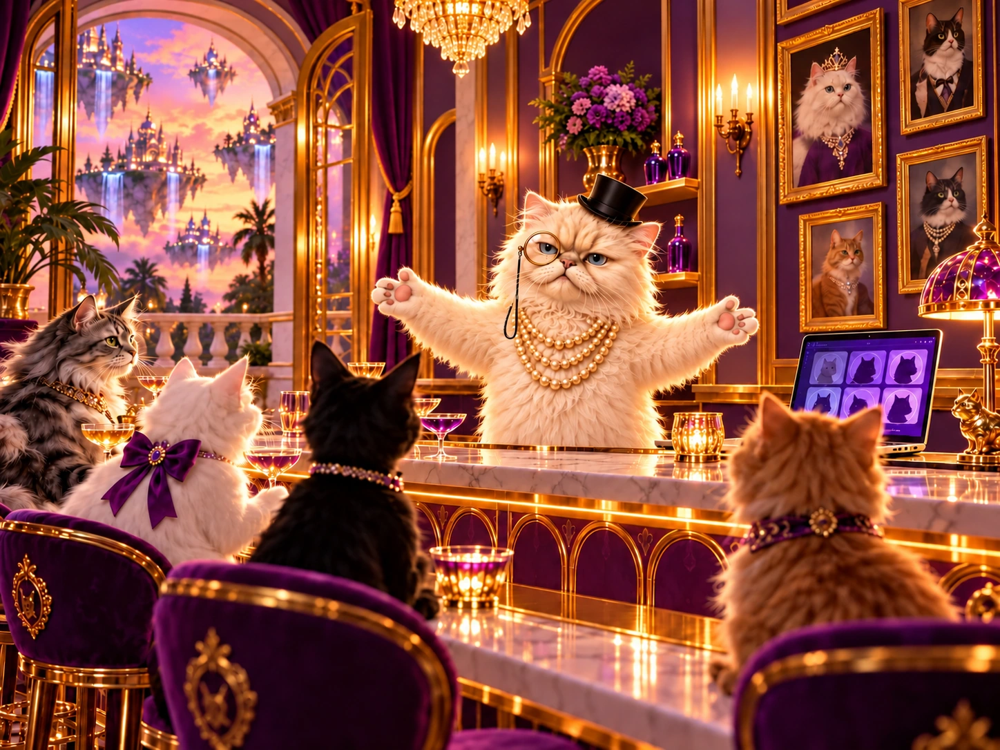 Sharon welcomes visitors into her bar for the launch of Sharon’s World